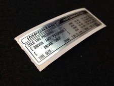 XL500S REIFEN INFO AUFKLEBER