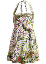 Badekleid mit Prothesentasche Gr 40 Weiß Floral Damen Bademode Schwimmanzug Neu*