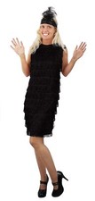 Schwarzes Flapper Kleid 20er