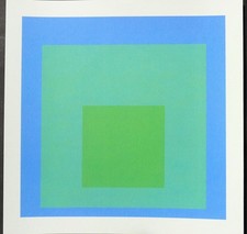 JOSEF ALBERS  Farbige Druckgrafik  " Homage to the Square IX "