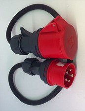 CEE Adapter Starkstrom  16 A Stecker auf 32 A Kupplung 1 Mtr. H07RN-F 5G2,5 