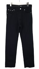 HUGO BOSS Alabama Jeans Herren W33/L36 Regular Fit Reißverschluss Denim Schwarz