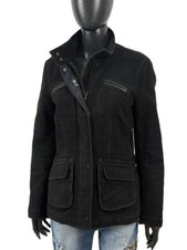 Fay Damen Mantel Schwarz Zip