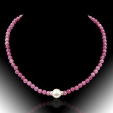 Erdbeerquarz Halskette Kette