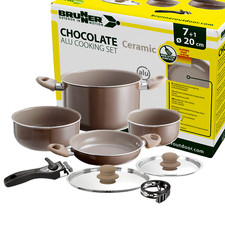Camping Topf Pfanne Set Kochtöpfe Topfset BRUNNER Kochset CHOCOLATE Leicht