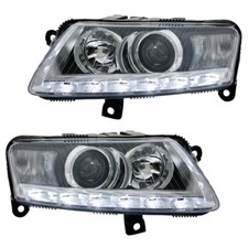 Depo Xenon D2S Scheinwerfer Tagfahrlicht für Audi A6 4F Bj. 04-08 Chrom