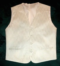 Herren Brokat Weste Gr. XS  cremefarbig (Made in Portugal)