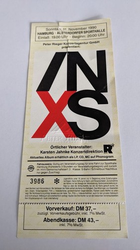 Inxs ticket konzertkarte - inxs,