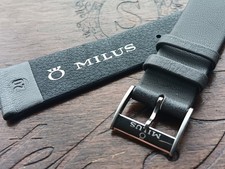Milus 20mm Leder Band Grau NOS