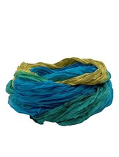 SILK ROAD Krinkelschal Damen Schal blau-blassgelb Casual-Look