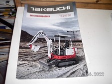 TAKEUCHI TB 216 SH  KOMPAKTBAGGER PROSPEKT/BROSCHÜRE 4 Seiten ALT & RAR