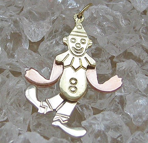 Clown anhänger aus 14kt - anhänger,