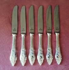 Wilkens Friesenmuster Griff Silber 925 - 6  Messer  L 16,3 cm