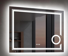 Badspiegel LED Badezimmerspiegel Dimmbar Lichtspiegel Wandspiegel 70x90cm Neu