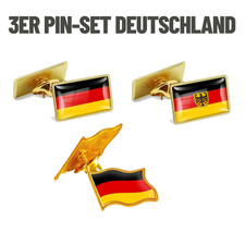3x Deutschland Pin Flagge