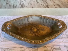 sehr alte große Obstschale Schale Prunkschale oval