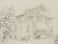 Idyllische Villa, um 1880