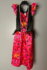 Halloween Kleid, Hexe, Mädchen, Gr. 128-134, Karneval, Fasching, Motto