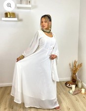Anarkali kleid Weiß für  feste ,Hochzeit aus indien 