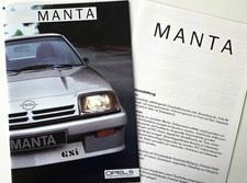 Opel Manta B mit GT / GSi , CC  / Berlinetta / E 1984 Prospekt + tech. Daten