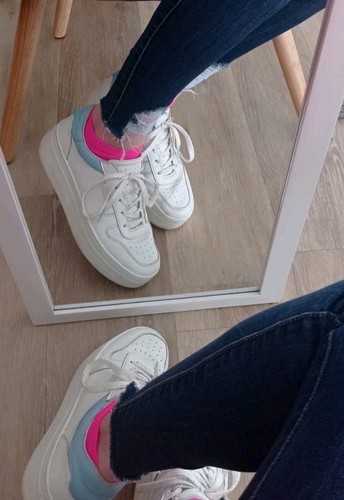 Sneaker weiß leder - weiß,