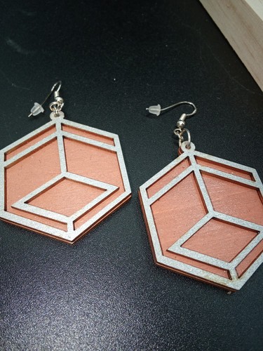Holz ohrstecker earing wood - holz,