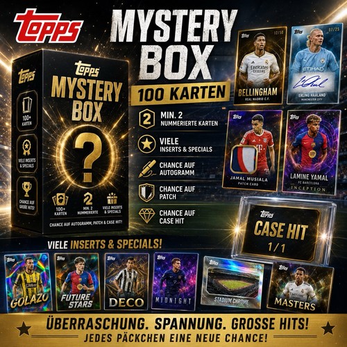 Topps box 100 fußball - topps, trading