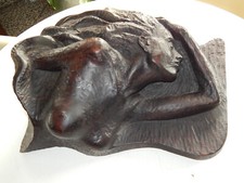 WINDSBRAUT Holz GROSSE Skulptur Frau Halbakt 60 x 40 x 25 cm  14 kg