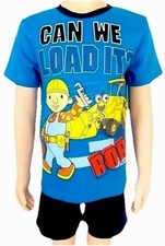 BOB DER BAUMEISTER 116 SCHLAFANZUG SHORTY BLAU PYJAMA KURZARM SHORTAMA MIXI