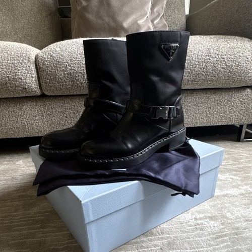Prada stiefel nylon leder - prada,