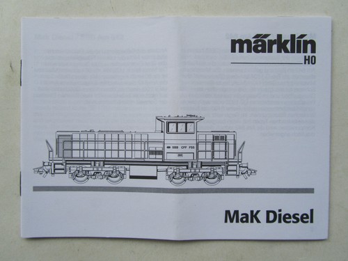 Märklin betriebsanleitung - -,