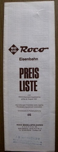 Roco preisliste 1982 deutsch - roco,