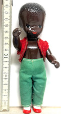 Puppe Masse dunkel dunkelhäutig Afro-amerikanische ALT 19cm /P14.10/8
