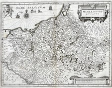 Mecklenburg-Vorpommern Karte map engraving Kupferstich Merian 1650