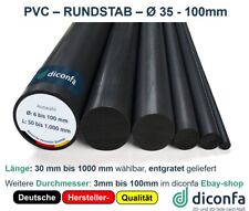 PVC Rundstab Rundmaterial Kunststoff schwarz Ø 35 - 100 mm / 30 - 1000 mm lang