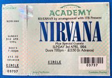 Nirvana - Sunday 3rd April