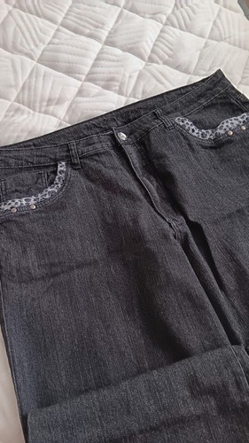 Damen jeans anthrazit mit - jeans,