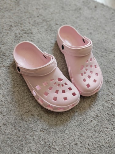Rosafarbene gummi clogs - rosafarbene,