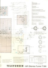 Telefunken HiFi Stereo Tuner T 201 Originalschaltplan