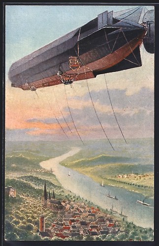 Künstler zeppelin - künstler-ak,