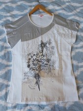 NEU ! Bagoraz * super hübsches Shirt im Materialmix mit Silber * Gr. 38