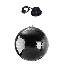 Spiegelkugel 20cm schwarz mit