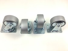 4er Set BLICKLE Schwerlastrollen 2x Bockrolle 2x Lenkrolle, (ohne Bremse)