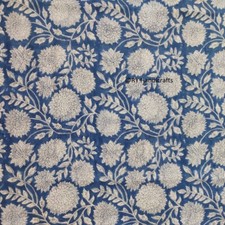 Blauer blockdruckstoff - blauer,