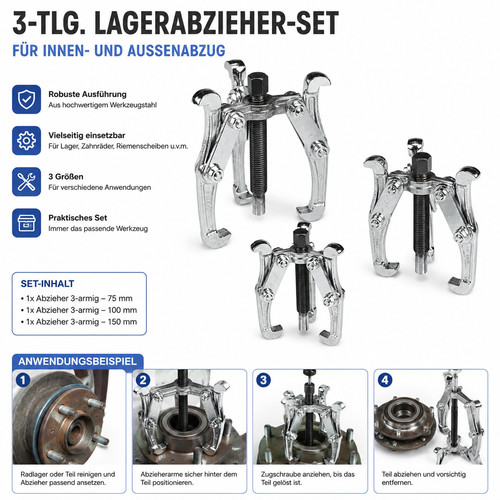 Teilig abzieher satz 75 - 3,