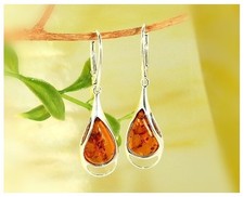 Bernstein Ohrhänger Silber