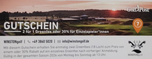 Golf greenfee gutschein 2026 - golf,