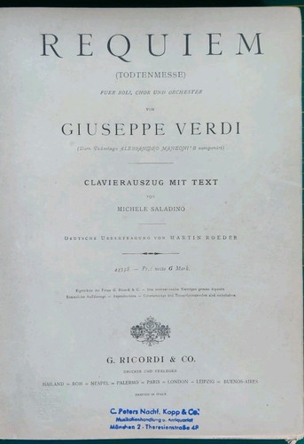 Verdi requiem tortenmesse - verdi,