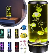 LED Quallen Lampe Lava Lampe Aquarium Nachtlicht Tischlamp 3 Lichtmodi &7 Farben