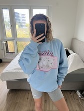 LFDY Life Young die fast Hoodie oversized kitties Katzen Blau Babyblau